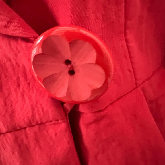 Nanette Lepore Red Button Front Jacket Size 6 EUC - Picture 9 of 12